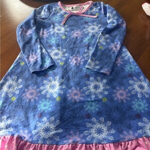 Charming Snowflake Kids Nightgown in Blue and Pink